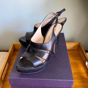 Prada open toe platform high heel sandals 36 6